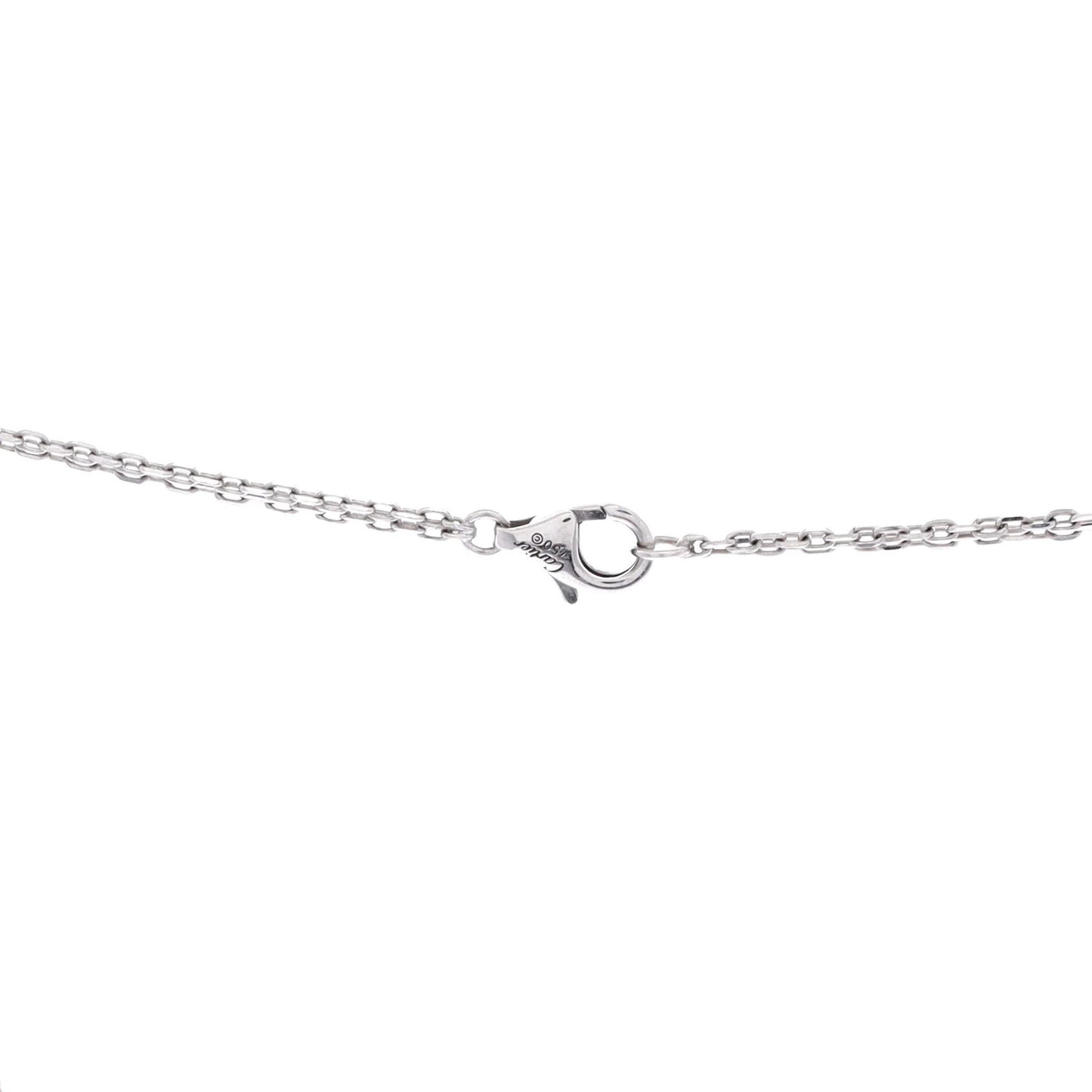 Cartier 2 Diamonds Love Pendant Necklace 18K White Gold With Diamonds