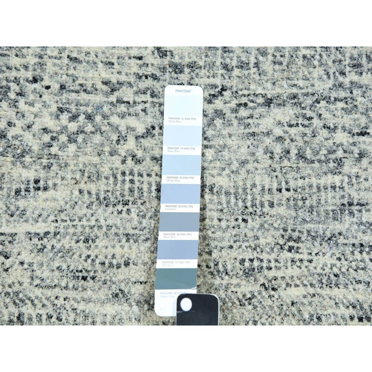 2'7"X9'10" Boothbay Gray Modern Hand Knotted Grass Design Wool Runner Rug