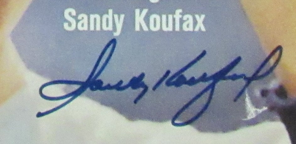 Sandy Koufax Hof La Dodgers Signed August 2, 1963