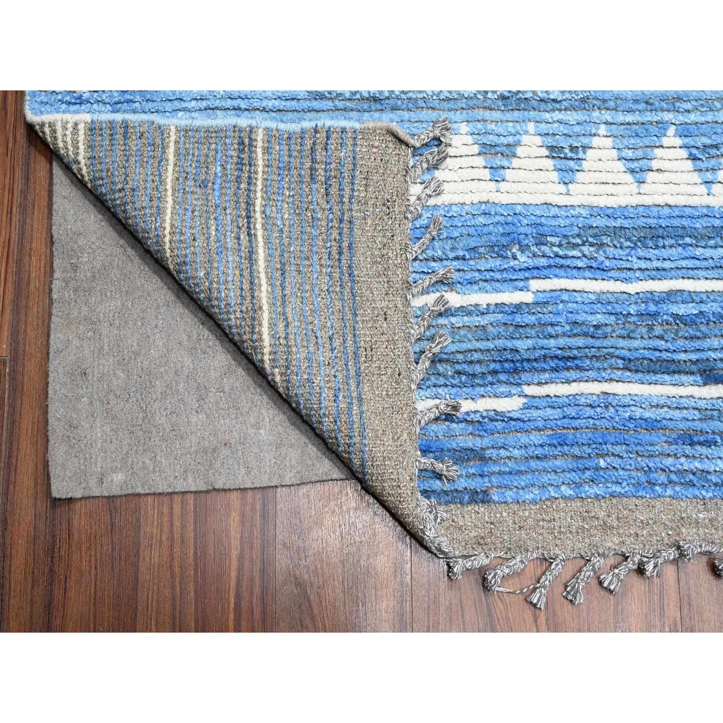 12'X16'1" Alaskan Blue Hand Knotted Moroccan Extra Large Oriental Rug
