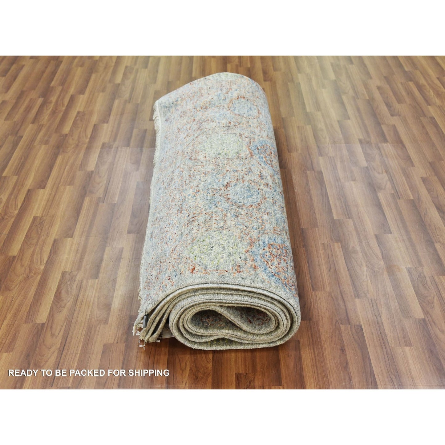 9'2"X12' Natural Dyes,Obscured And Subtle Hand Knotted Oriental Rug