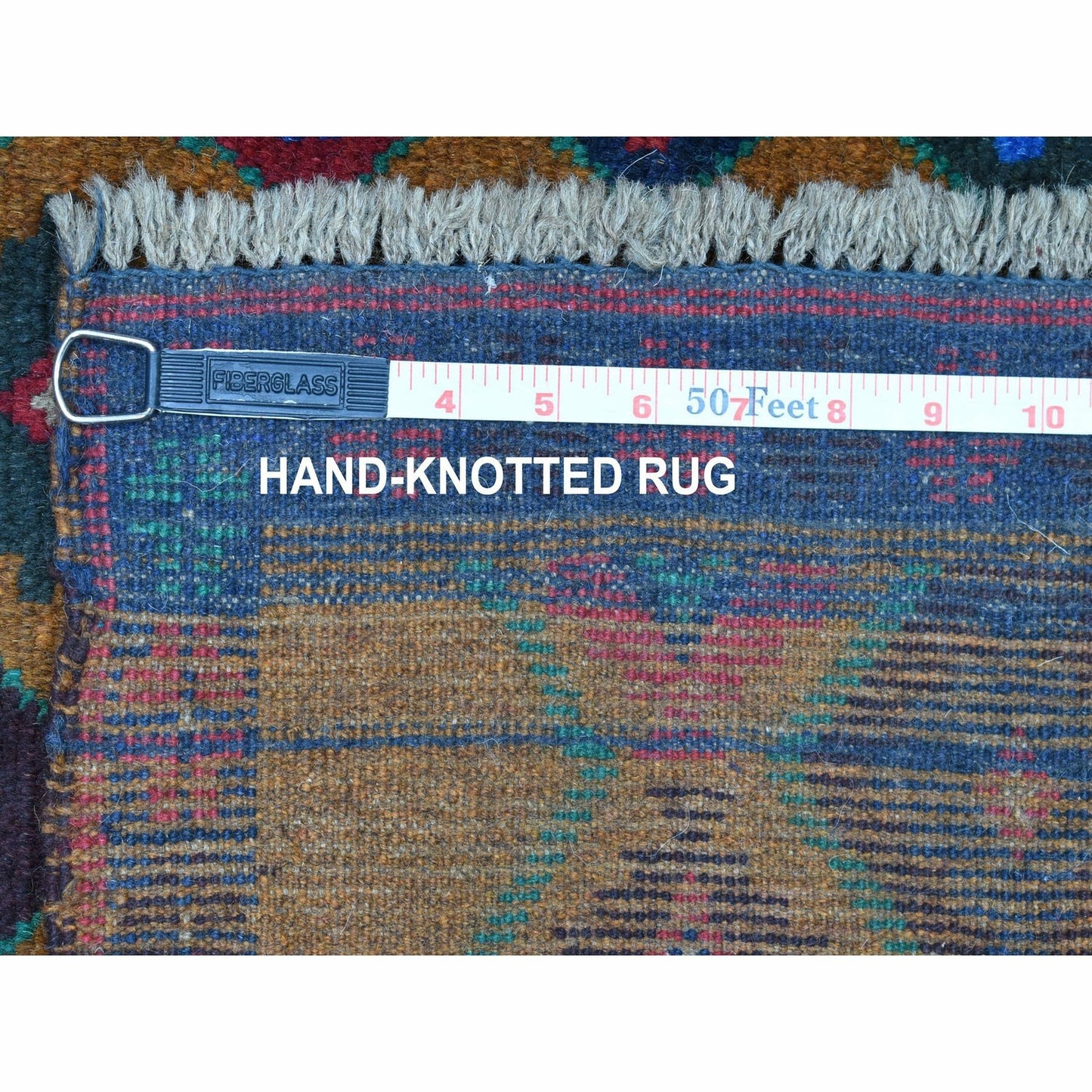 3'5"X4'5" Tribal Design Hand Made Pure Wool Colorful Afghan Village Rug