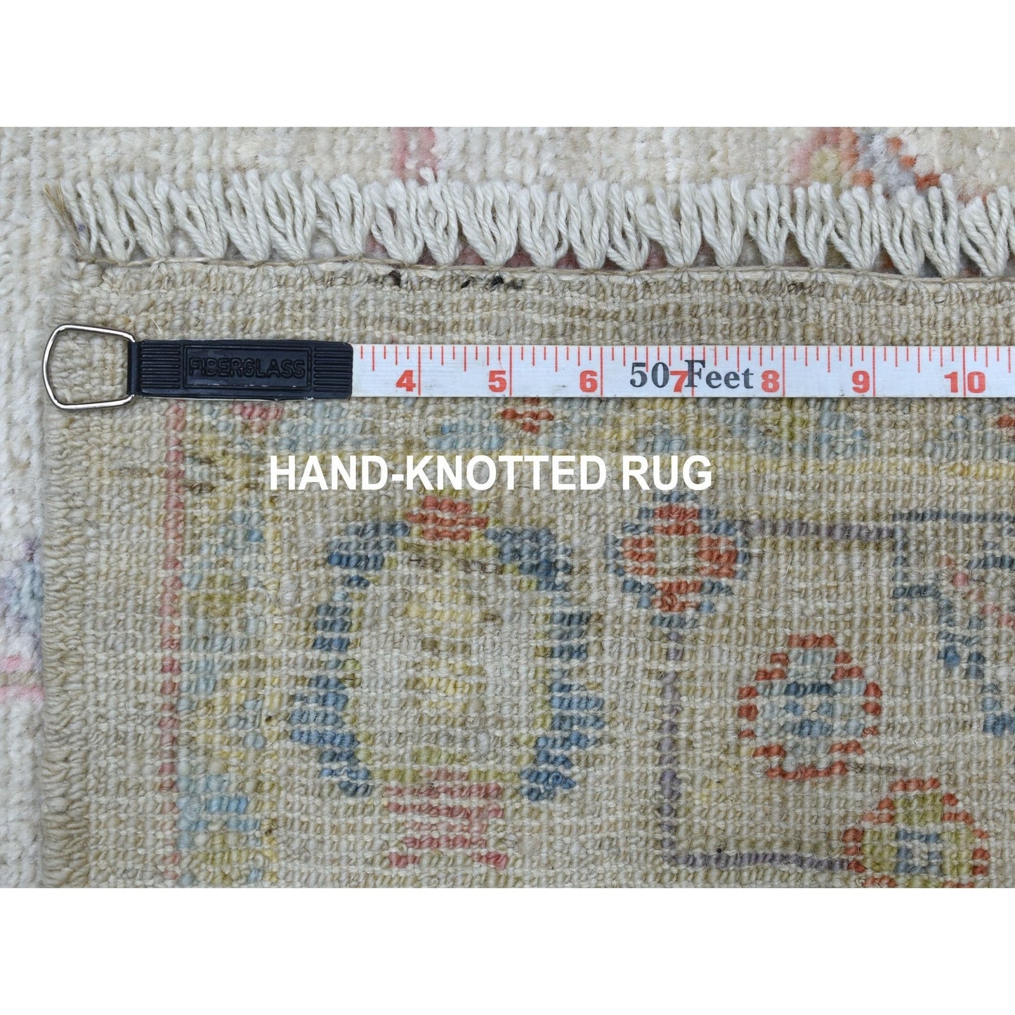 2'10"X13'6" Gray Angora Oushak With Velvety Wool Hand Knotted Runner Rug