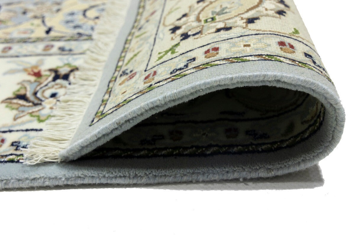 Handmade Indo-Nain Oriental Area Rug Floral