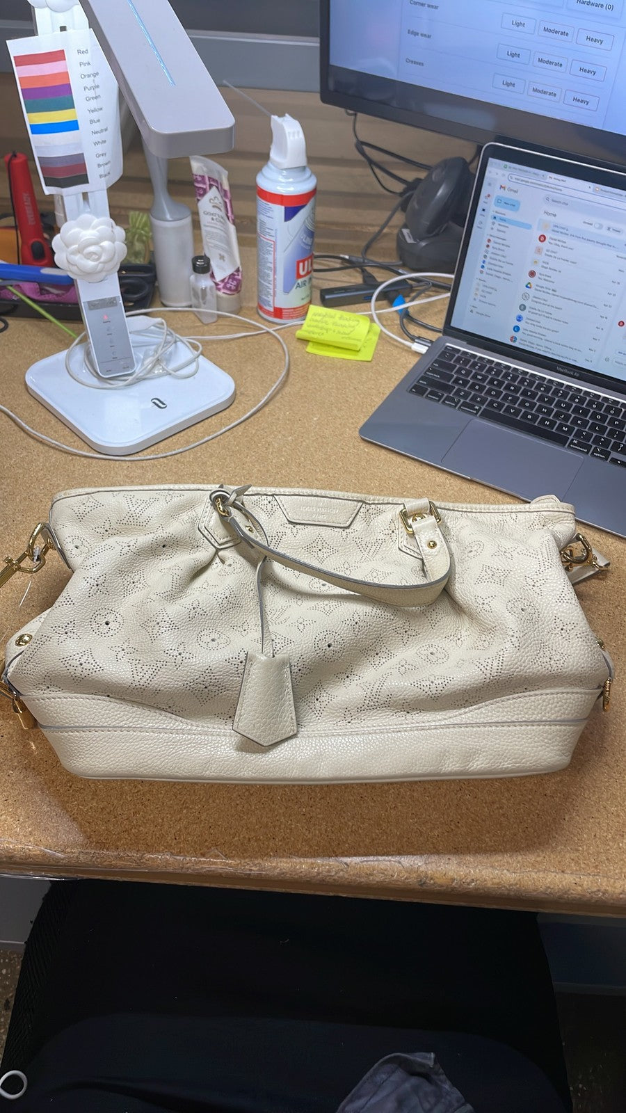 Louis Vuitton Stellar Handbag Mahina Leather Gm