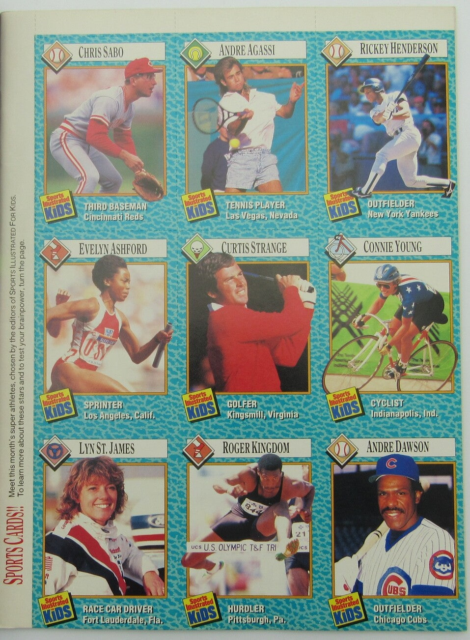 1989 Sports Illustrated For Kids W/ Andre Agassi