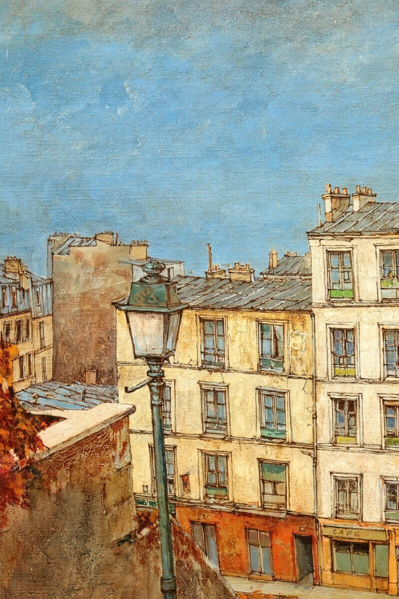 Jean Keime (French) - Montmartre Original Painting Oil On Canvas Signed Framed