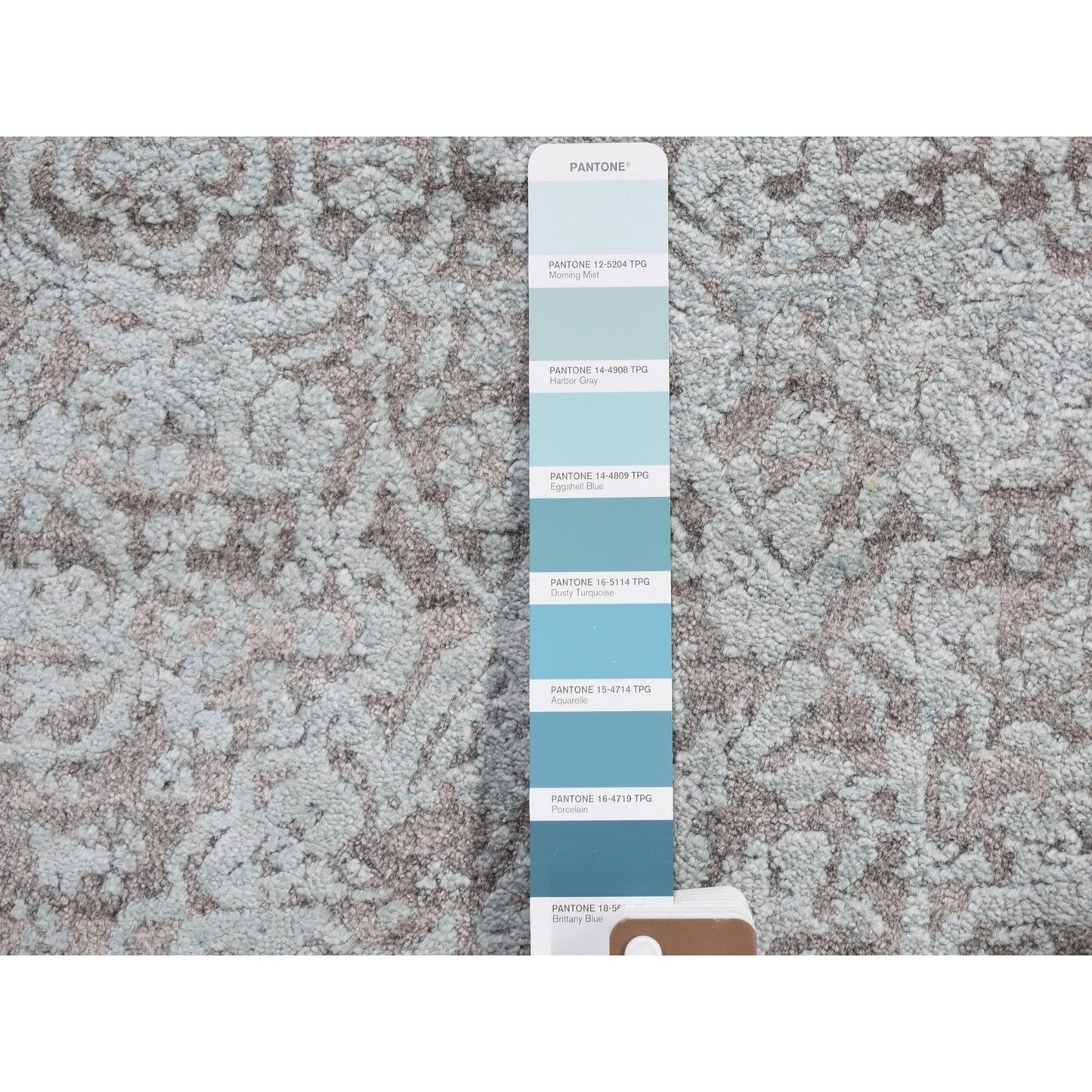 2'8"X11'9" Broken Design Runner Wool And Silk Hand Knotted Oriental Rug