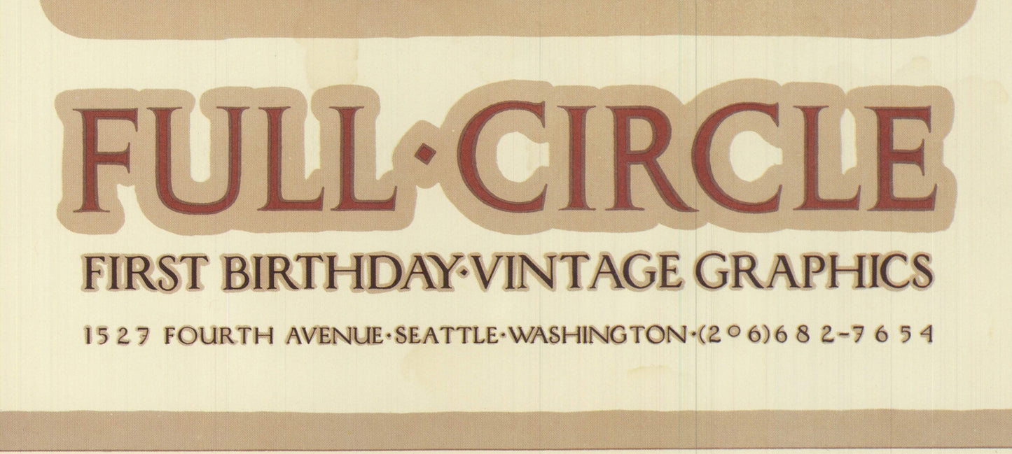 David Lance Goines Full Circle Vintage Graphics " Offset Lithograp