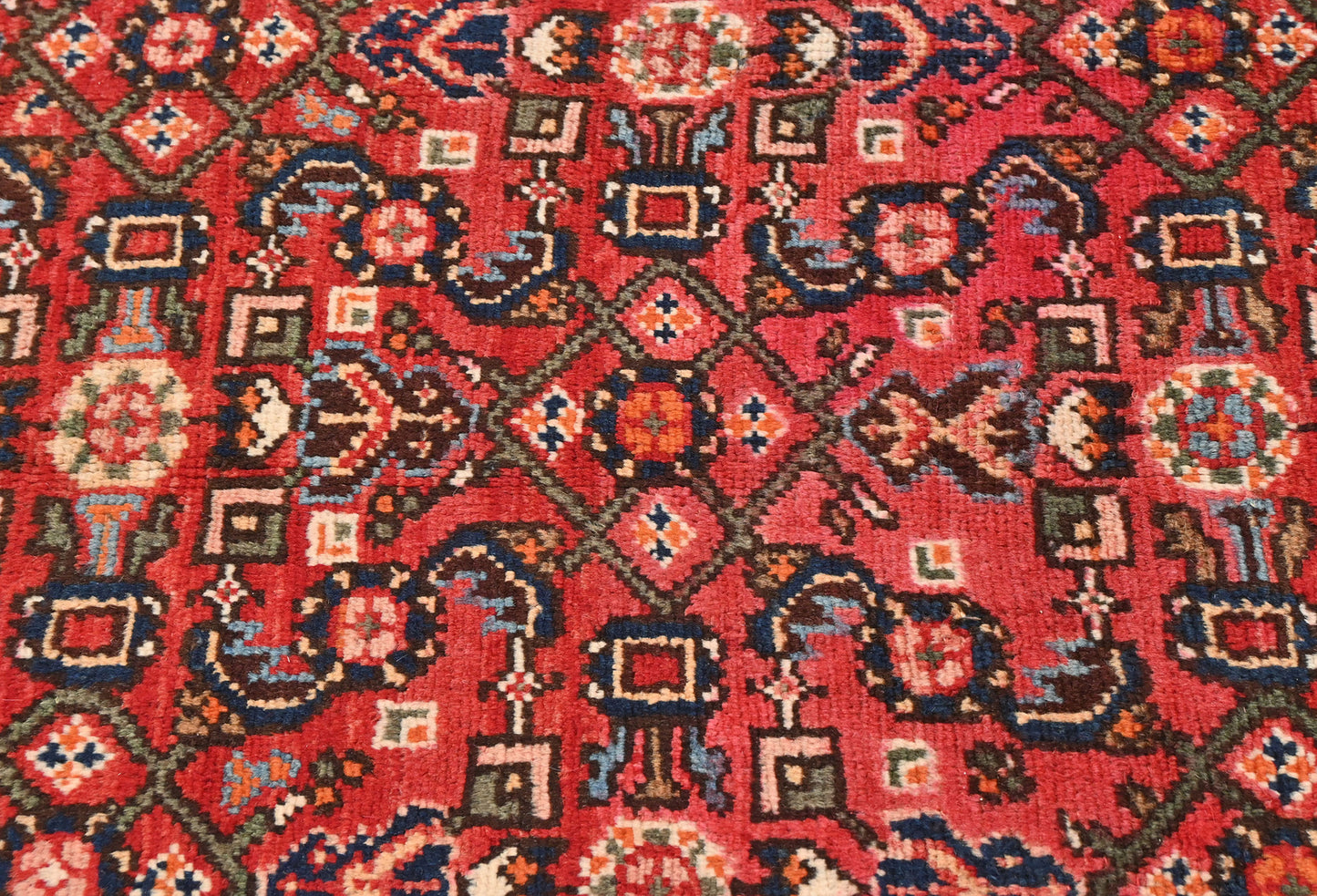 Handmade Vintage Tribal Runner Rug Allover Floral