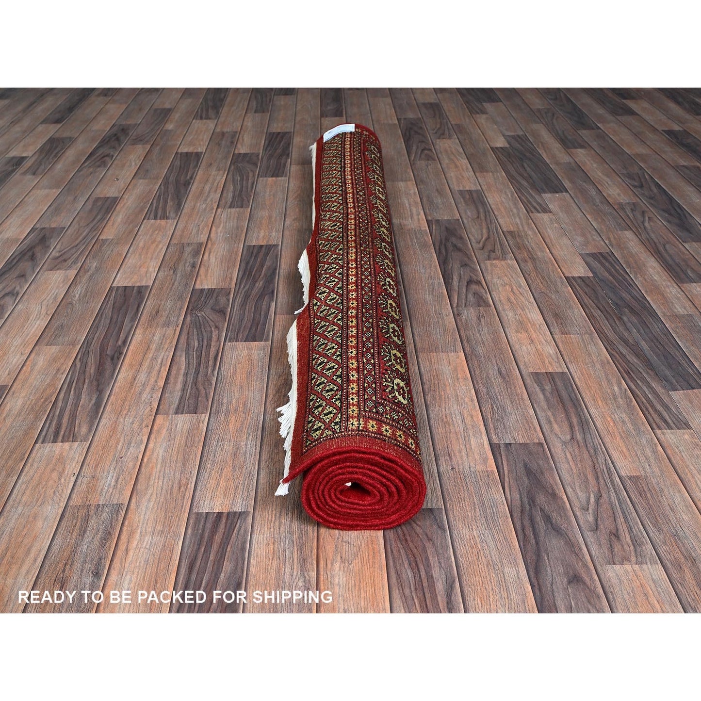 5'1"X8'1" Chili Red Princess Bokara Soft Wool Hand Knotted Mat Rug