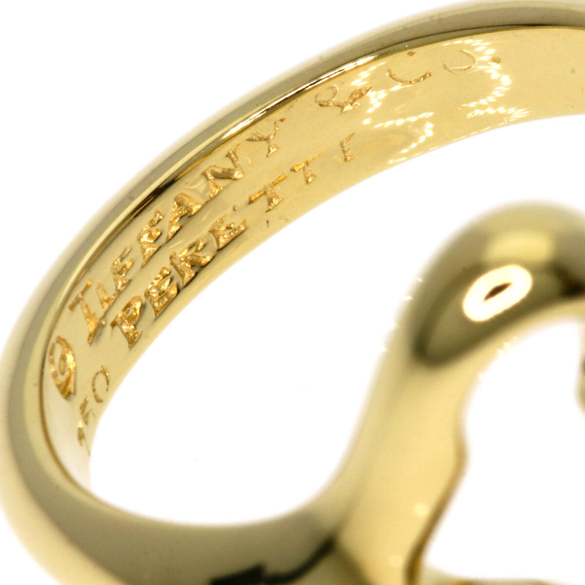 TIFFANY&Co. Ring Open heart K18 Yellow Gold