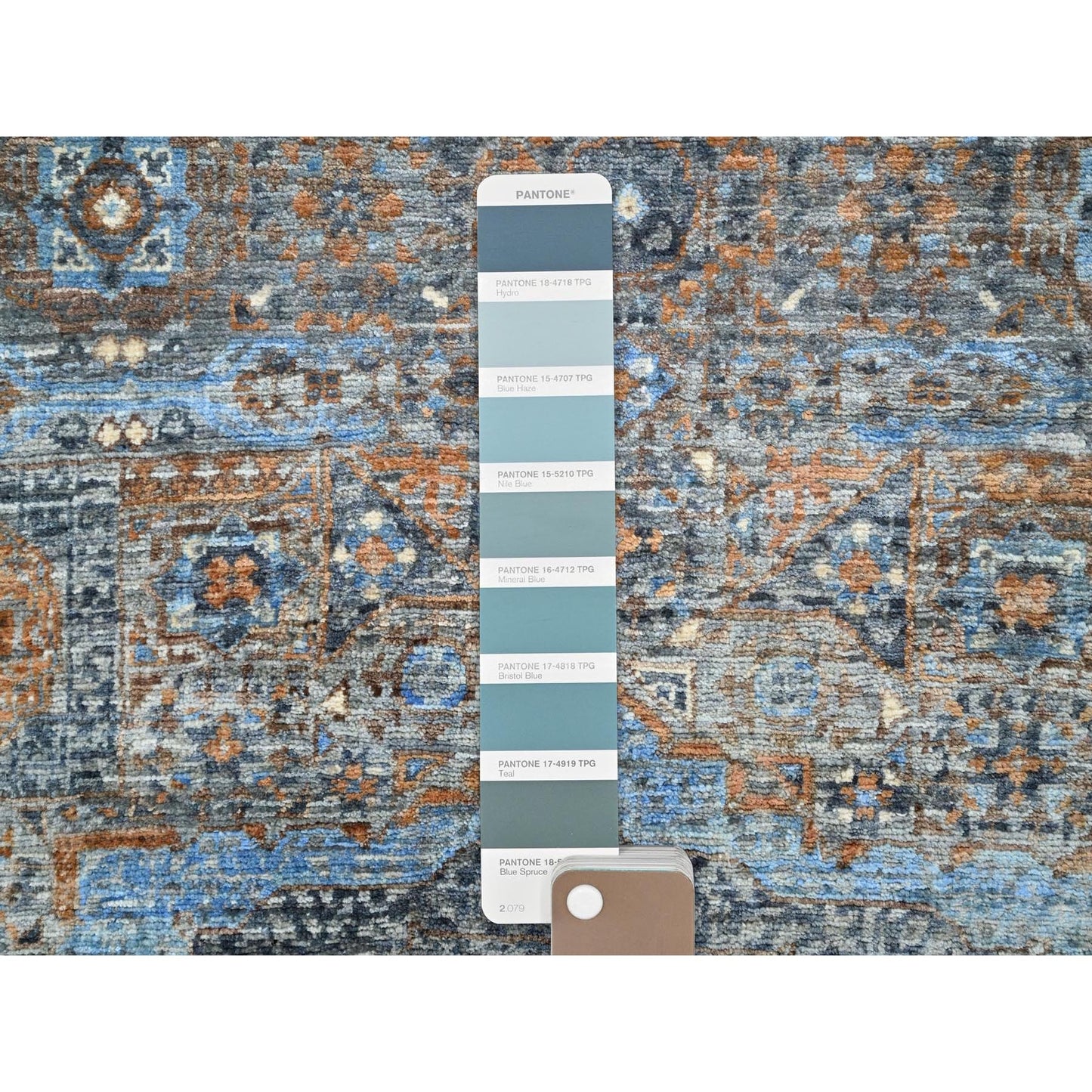2'8"X5'8" Gray Mamluk Dynasty Hand Knotted All Wool Runner Oriental Rug