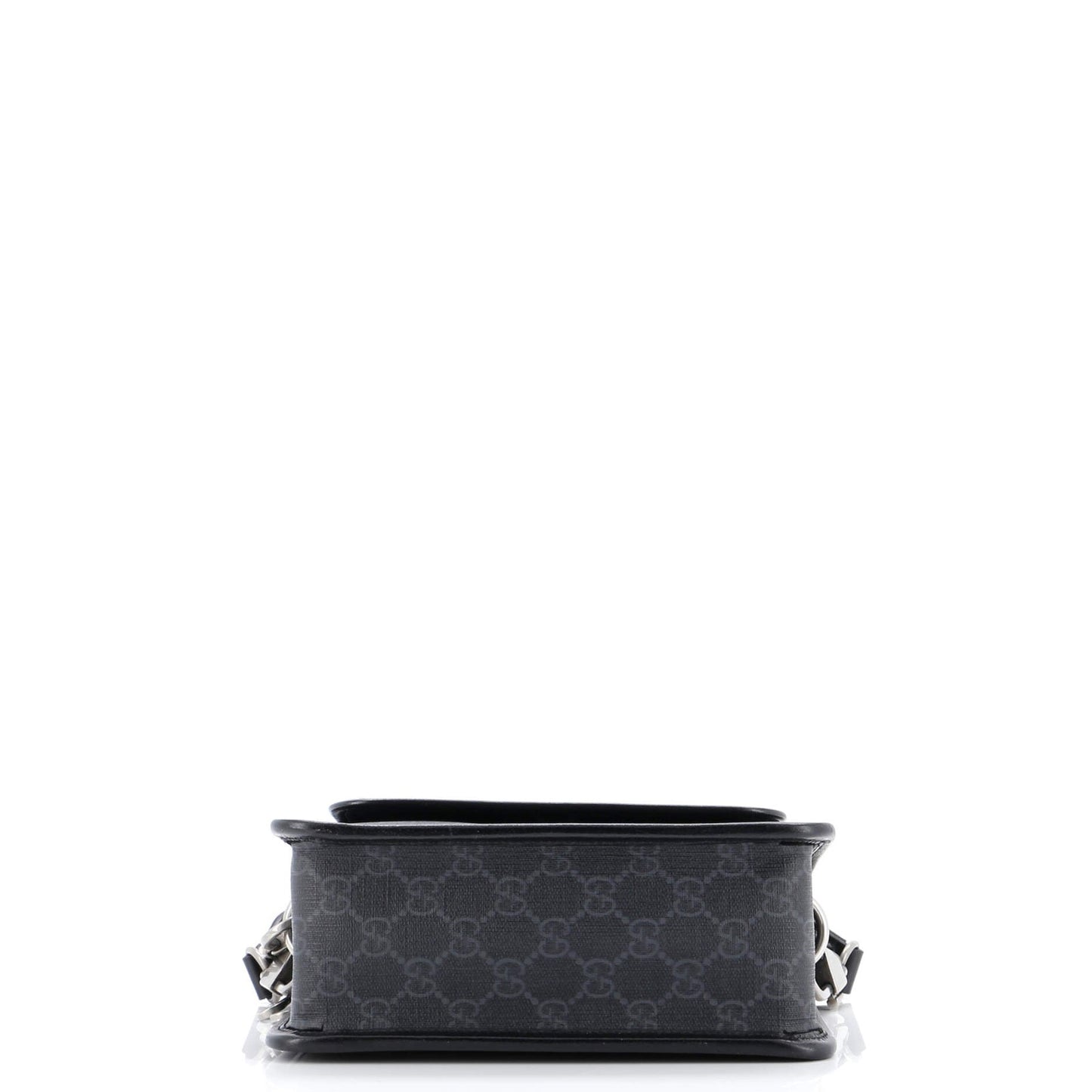 Gucci Interlocking G Patch Wristlet Flap Messenger Bag Gg Coated Canvas Small