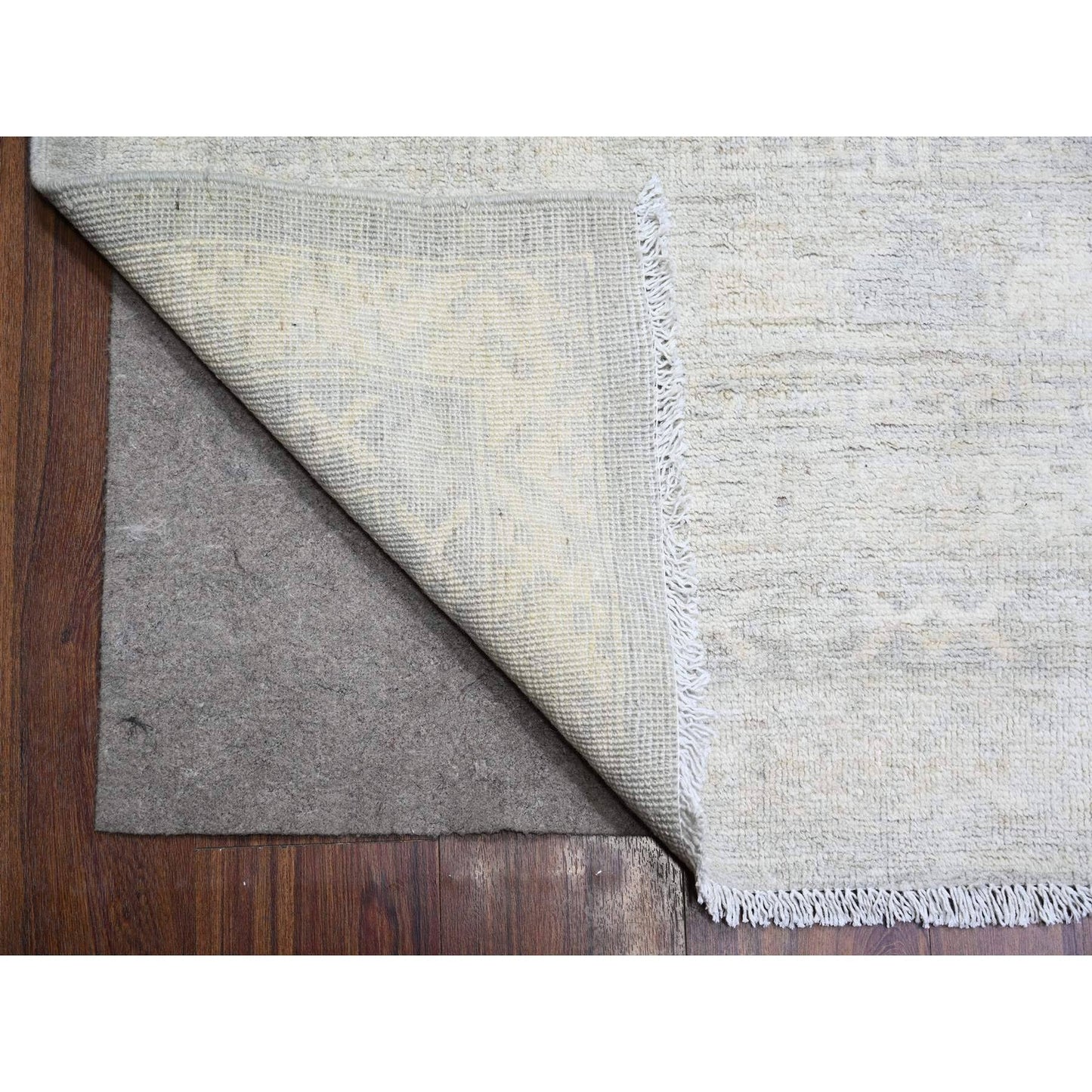 12'X14'3" Marian Blue Stone Washed Peshawar Wool Hand Knotted Rug