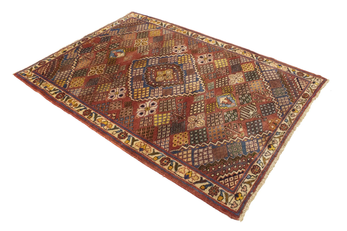 Handmade Vintage Tribal Floral Oriental Rug
