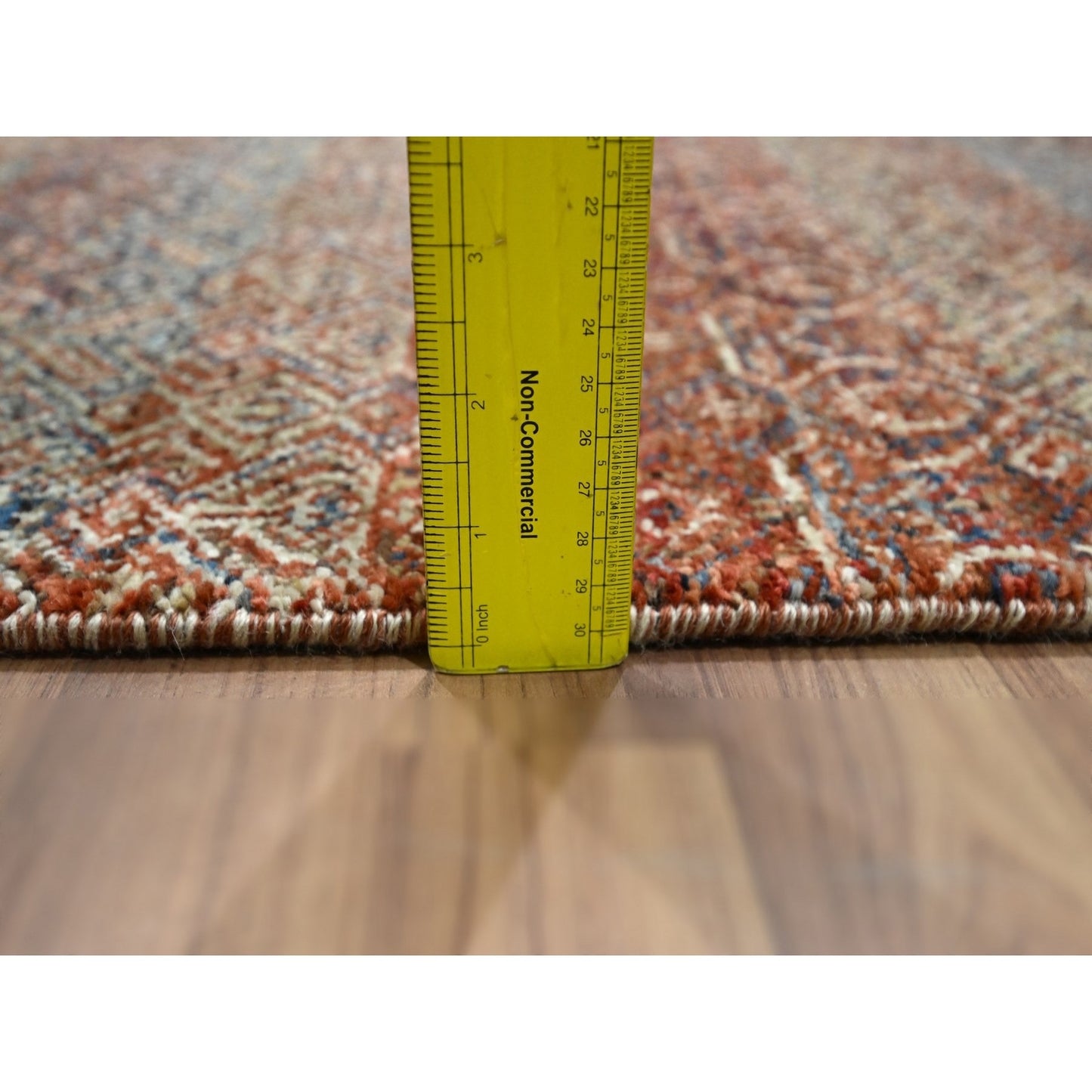 2'7"X10' Clay Red Hand Knotted Kohinoor Herat Design Soft Wool Runner Rug
