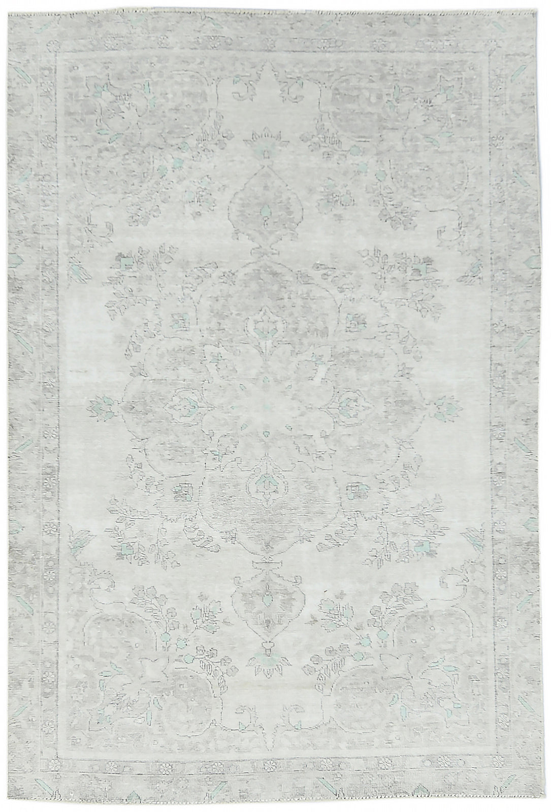 Antique Hand-Knotted Distressed Oriental Rug