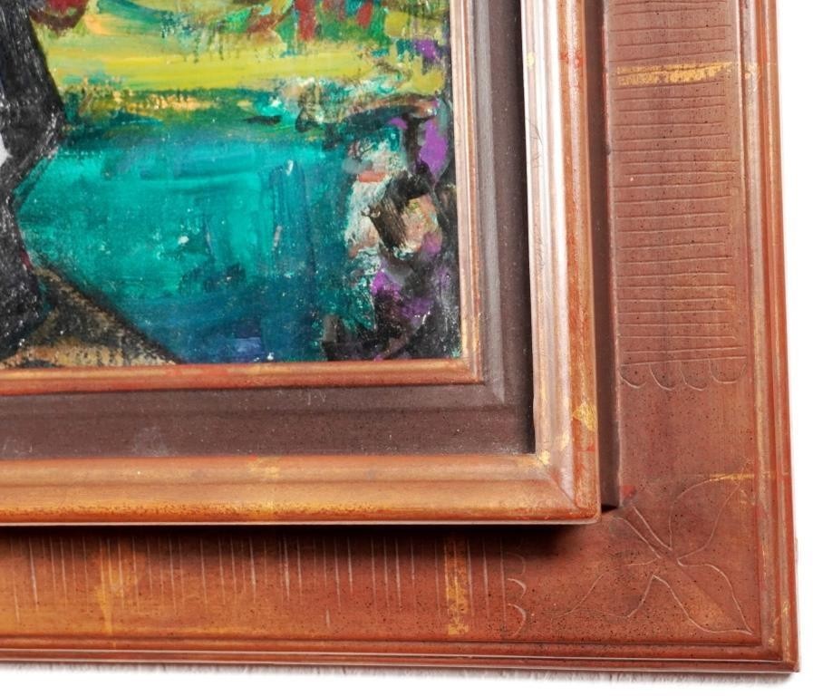 Rodolphe Caillaux "Le Bouquet Dans La Campagne" 1979 Original Oil Painting