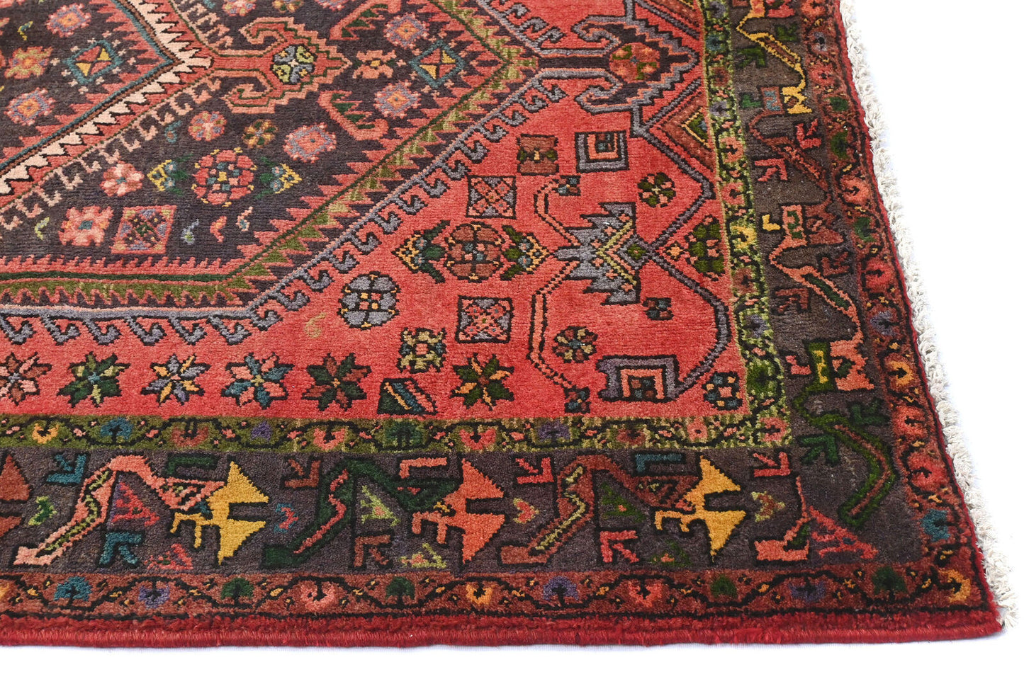 Handmade Vintage Traditional Oriental Rug Floral