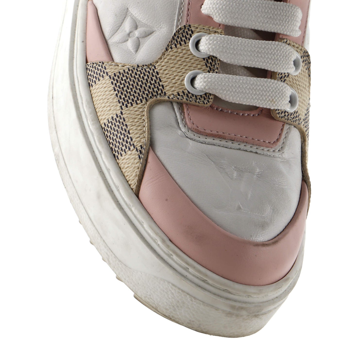 Louis Vuitton Women'S Time Out Sneakers Pastel Monogram Embossed Leather