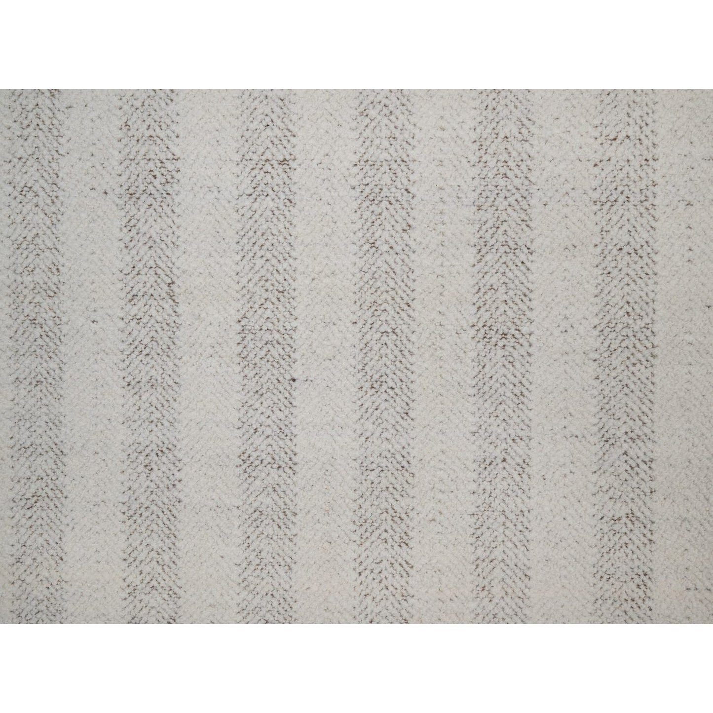 9'3"X12' Ivory Line Design Flat Weave Undyed Natural Wool Hand Woven Rug