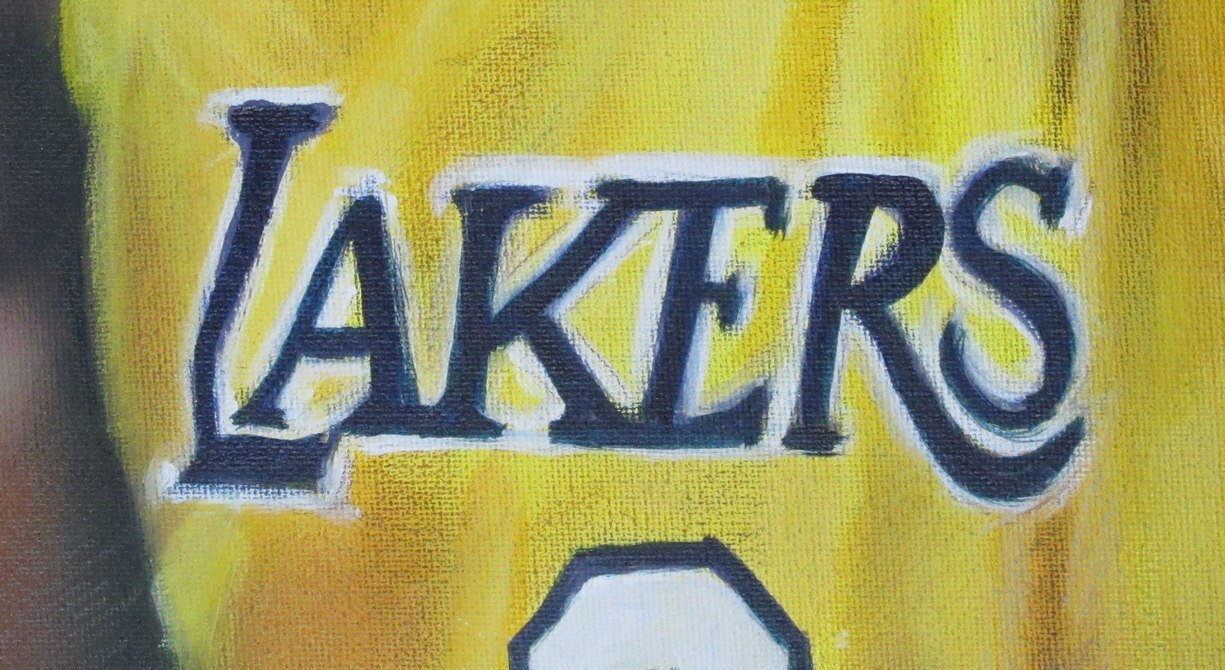 Kobe Bryant 24"X30" Mamba Canvas Hand Painted Acrylic Original Lakers 176226