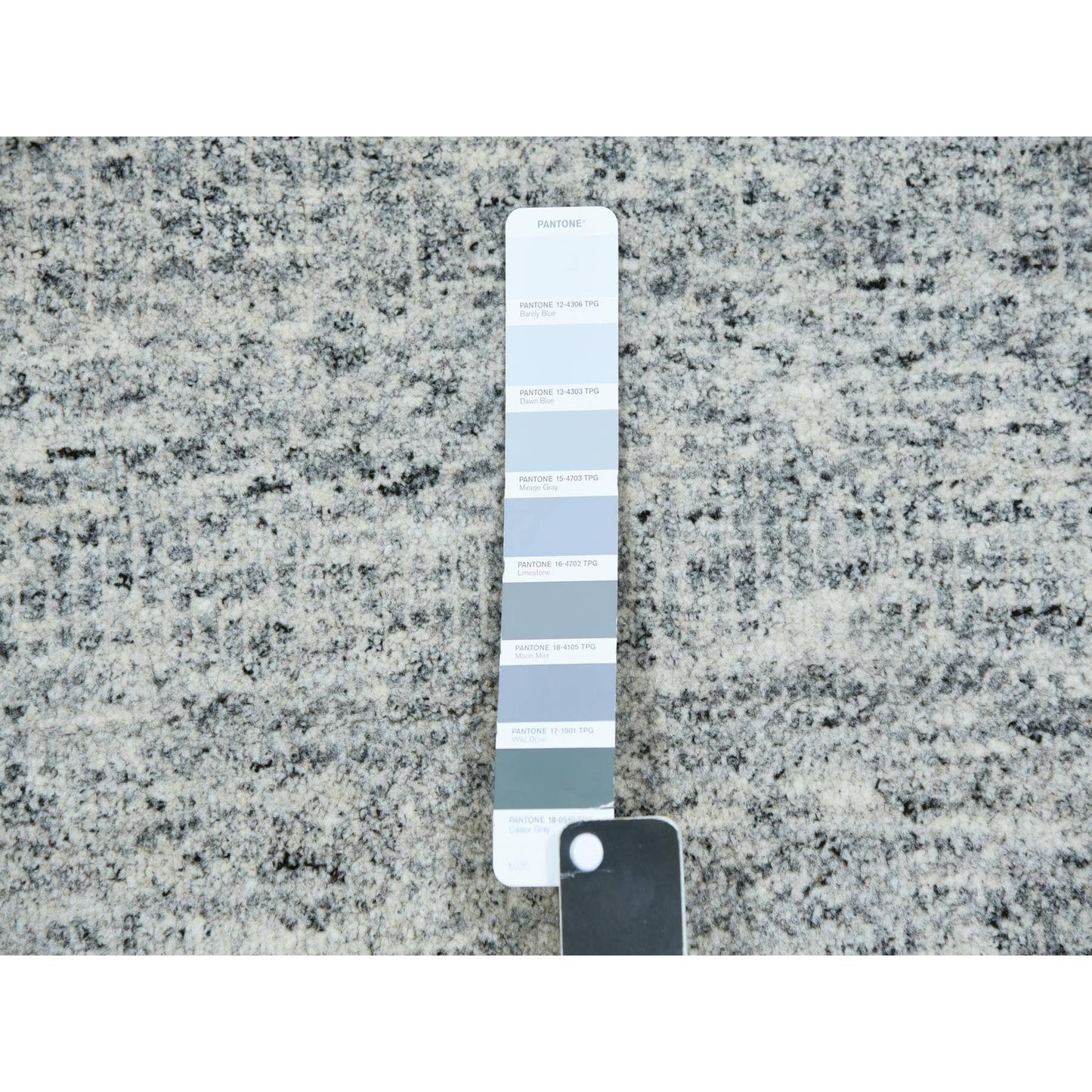 8'X10'2" Owl Gray Modern Grass Design Pure Wool Hand Knotted Rug