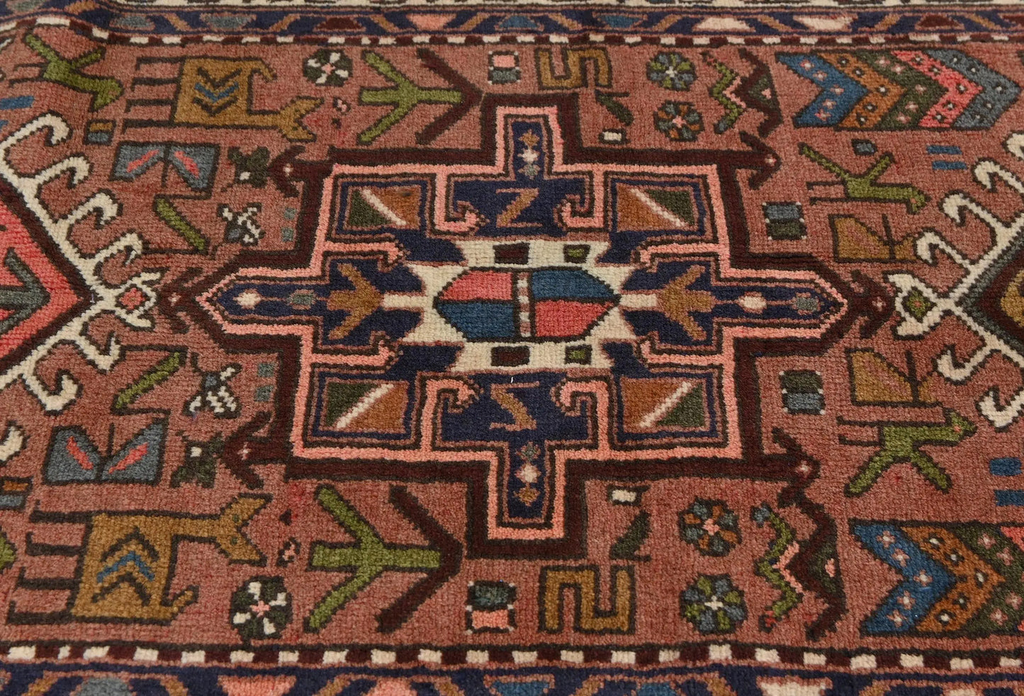 Vintage Tribal Runner Rug 3X13 Ft Rusty Pink