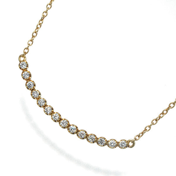 Ahkah Necklace Believe You Diamond 0.10Ct 18K 750 Yellow Gold