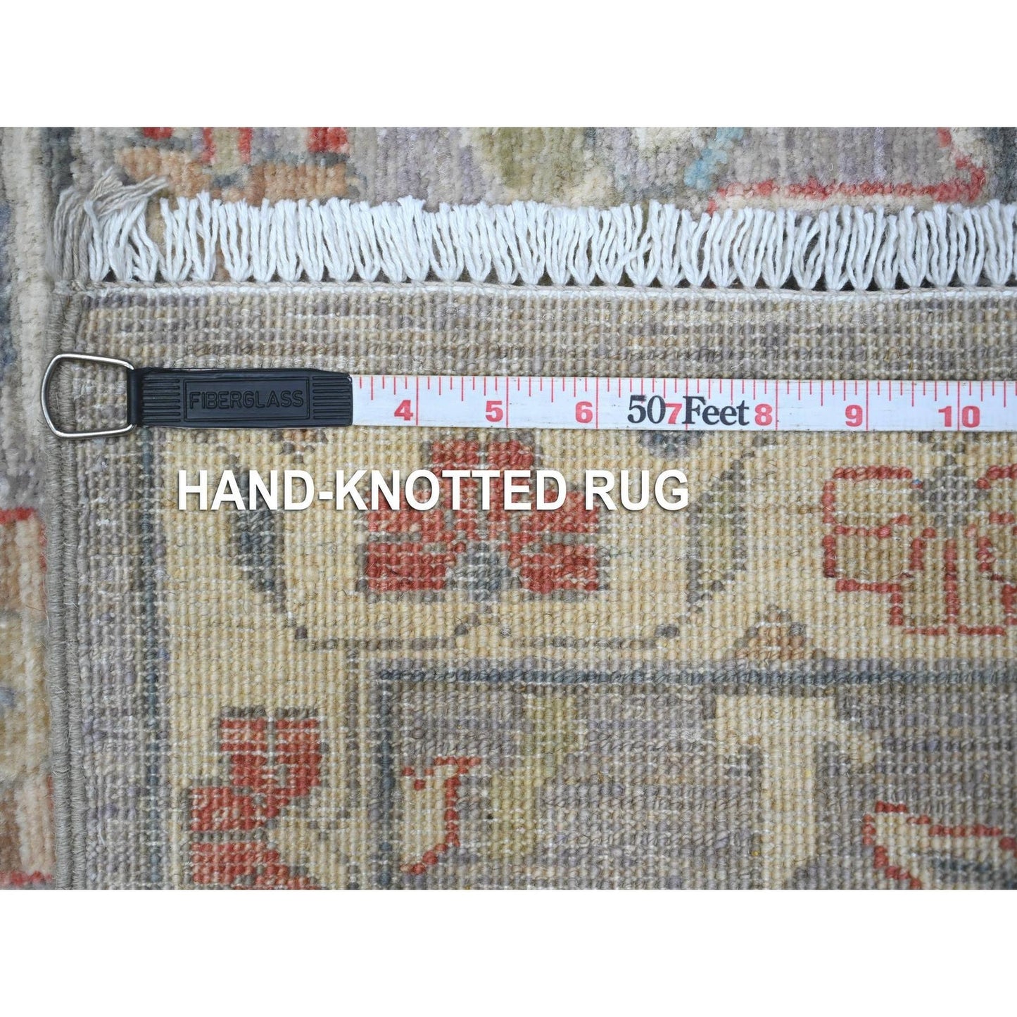 2'6"X7'10" Gray North West Zoroastrian Hand Knotted Aryana Oriental Rug