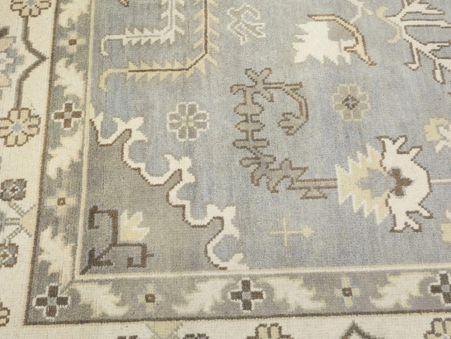 Handmade Floral Muted Colors Oushak Chobi