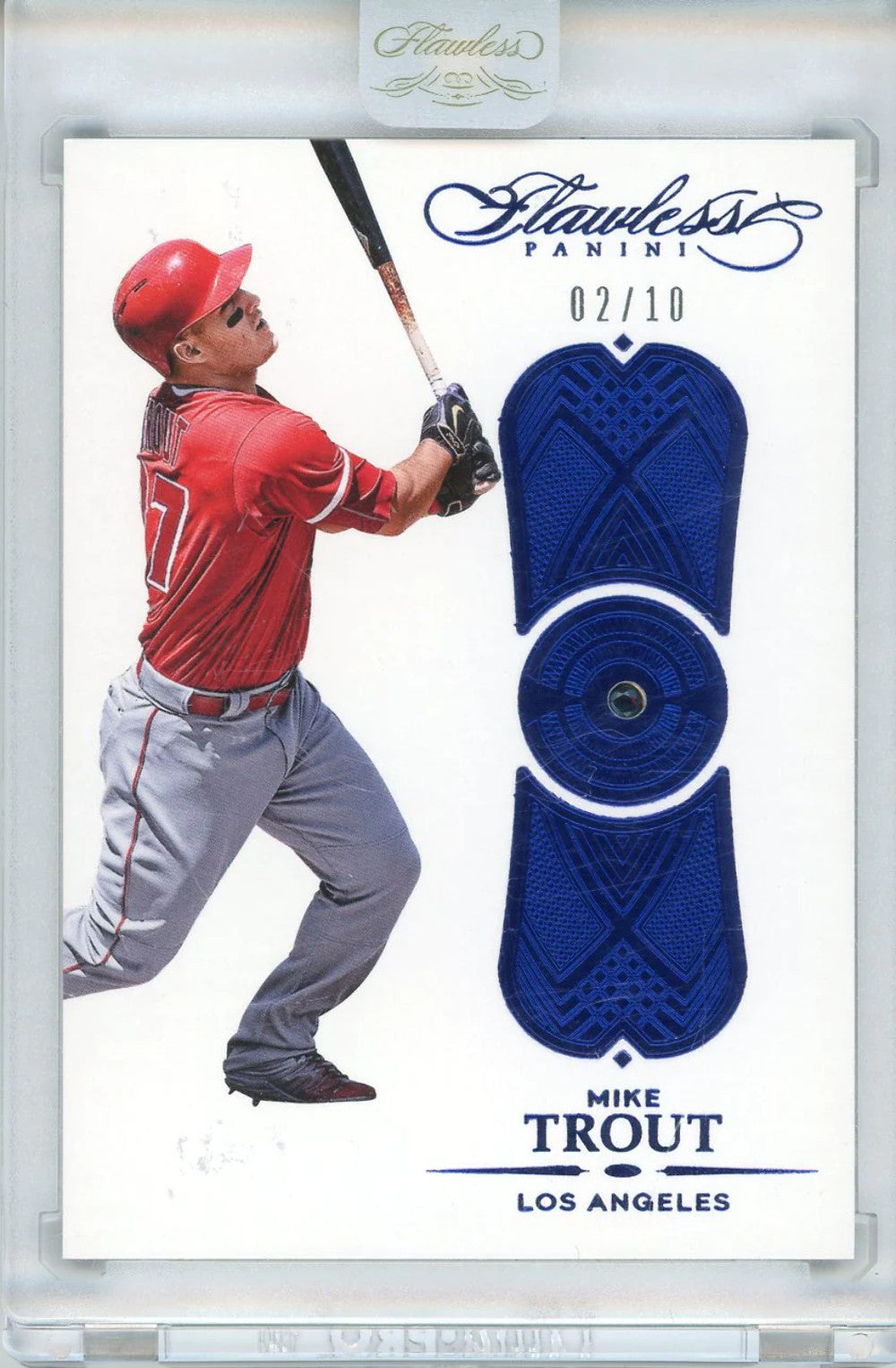 Mike Trout 2017 Panini Flawless Sapphire Encased