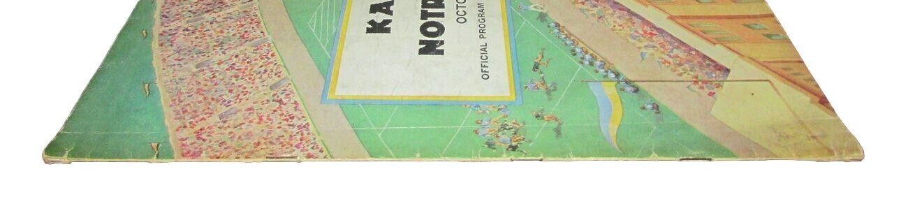 10/7/1933 Kansas Vs. Notre Dame College Program