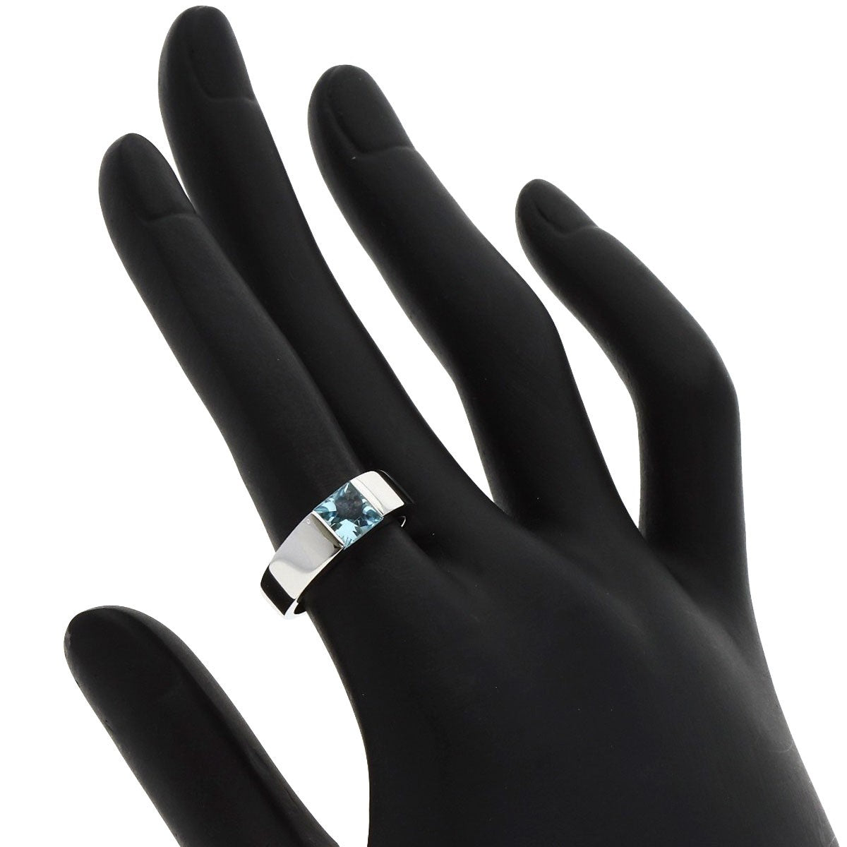 Cartier Tank Aquamarine #51 Ring K18 White Gold