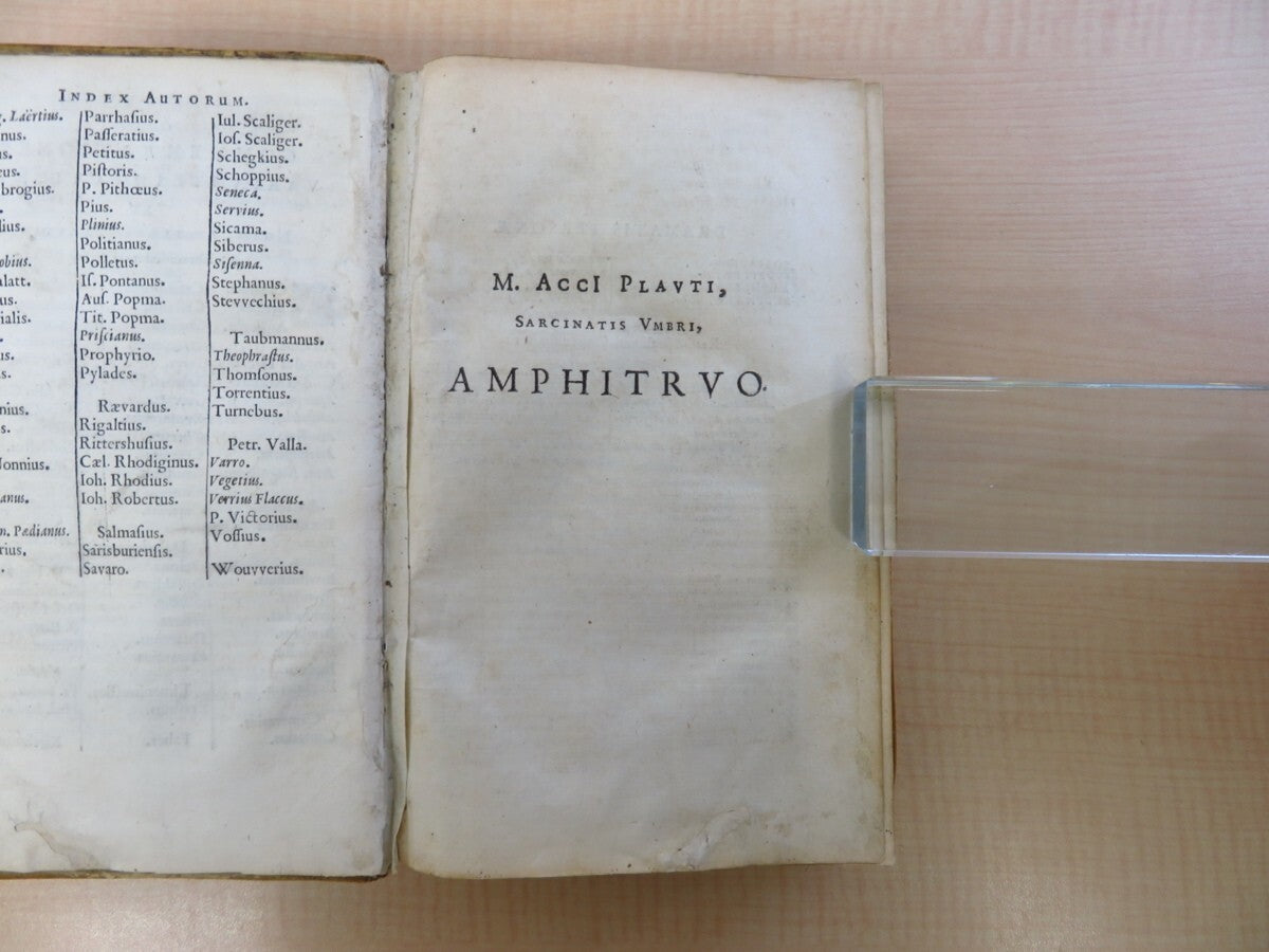 Plaute?M. Acci Plauti Comediae Accedit Commentarius? 1645, First Edition
