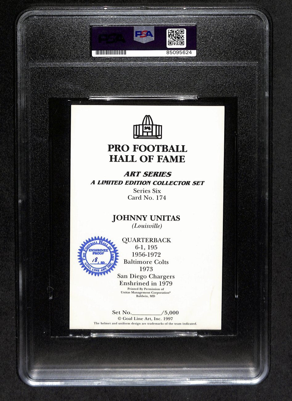 Johnny Unitas Hof Colts Autographed Glac