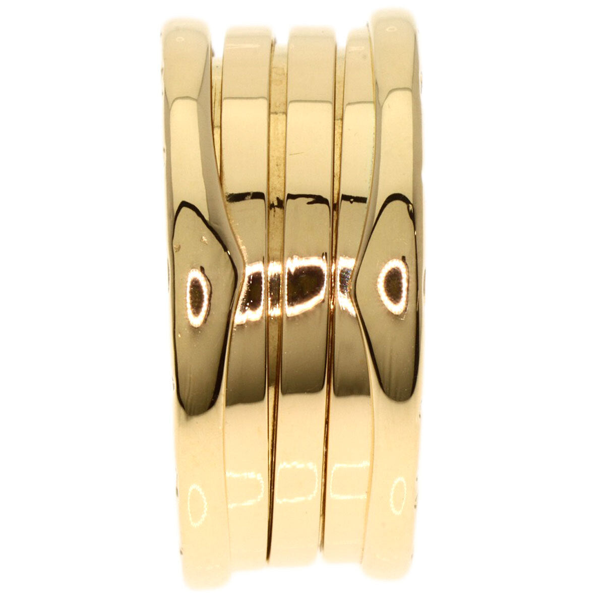 Bvlgari Ring B.Zero1 3 Bands #60 K18 Yellow Gold