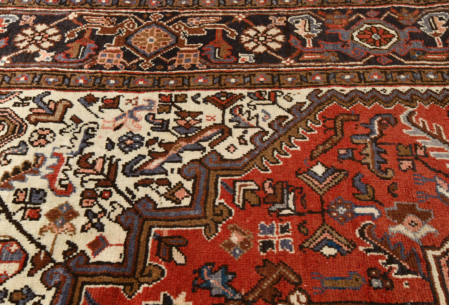 Handmade Serapi Heriz Oriental Rug 7X9 Ft Vintage