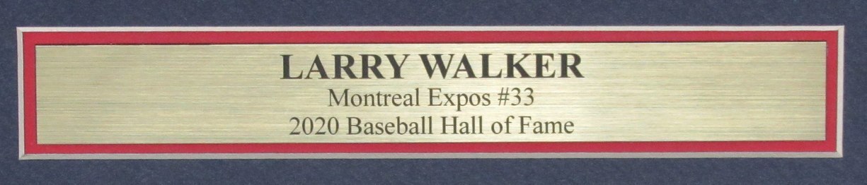 Larry Walker Hof Autographed 11X14 Photo Montreal
