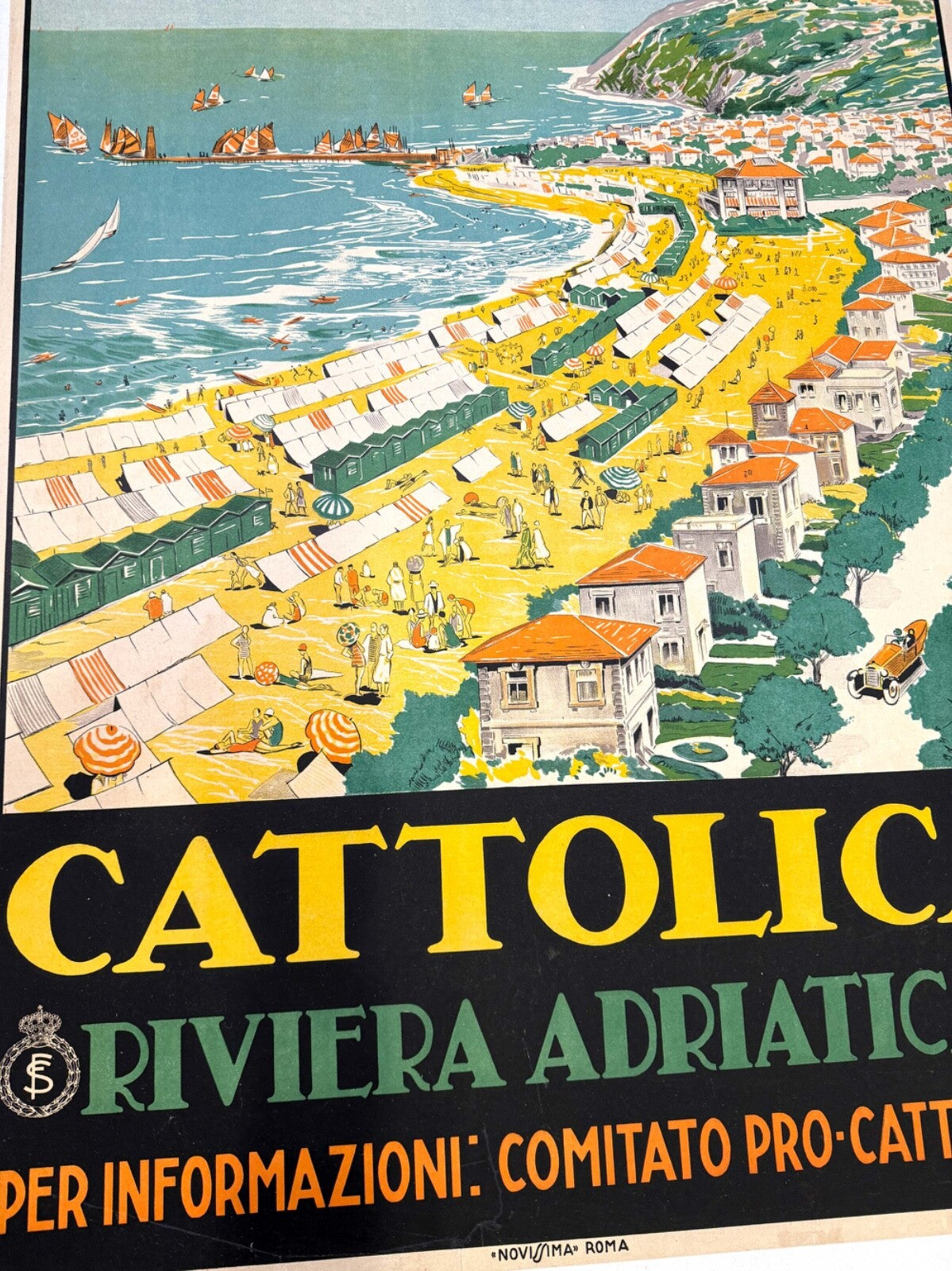 Cattolica Riviera Adriatica Livio Apollini 1926 Original Italian Poster