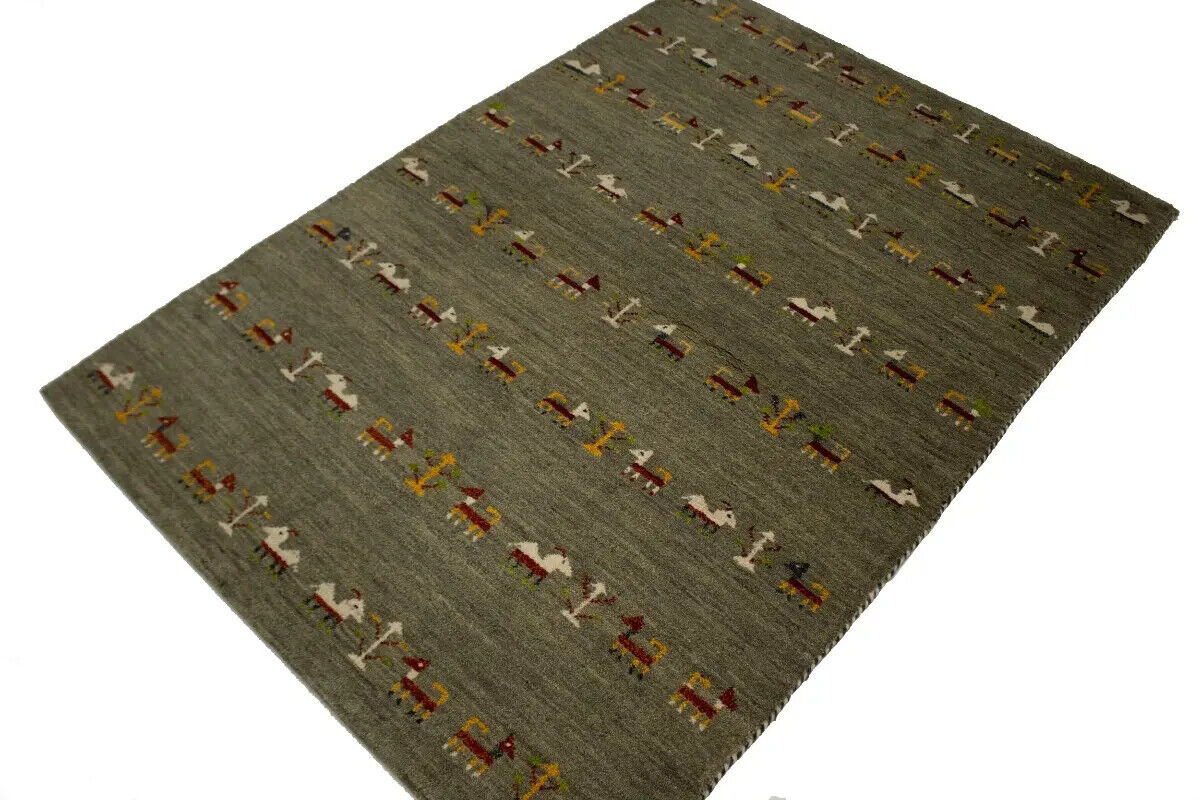 Handmade Tribal Oriental Area Rug Brownish Gray