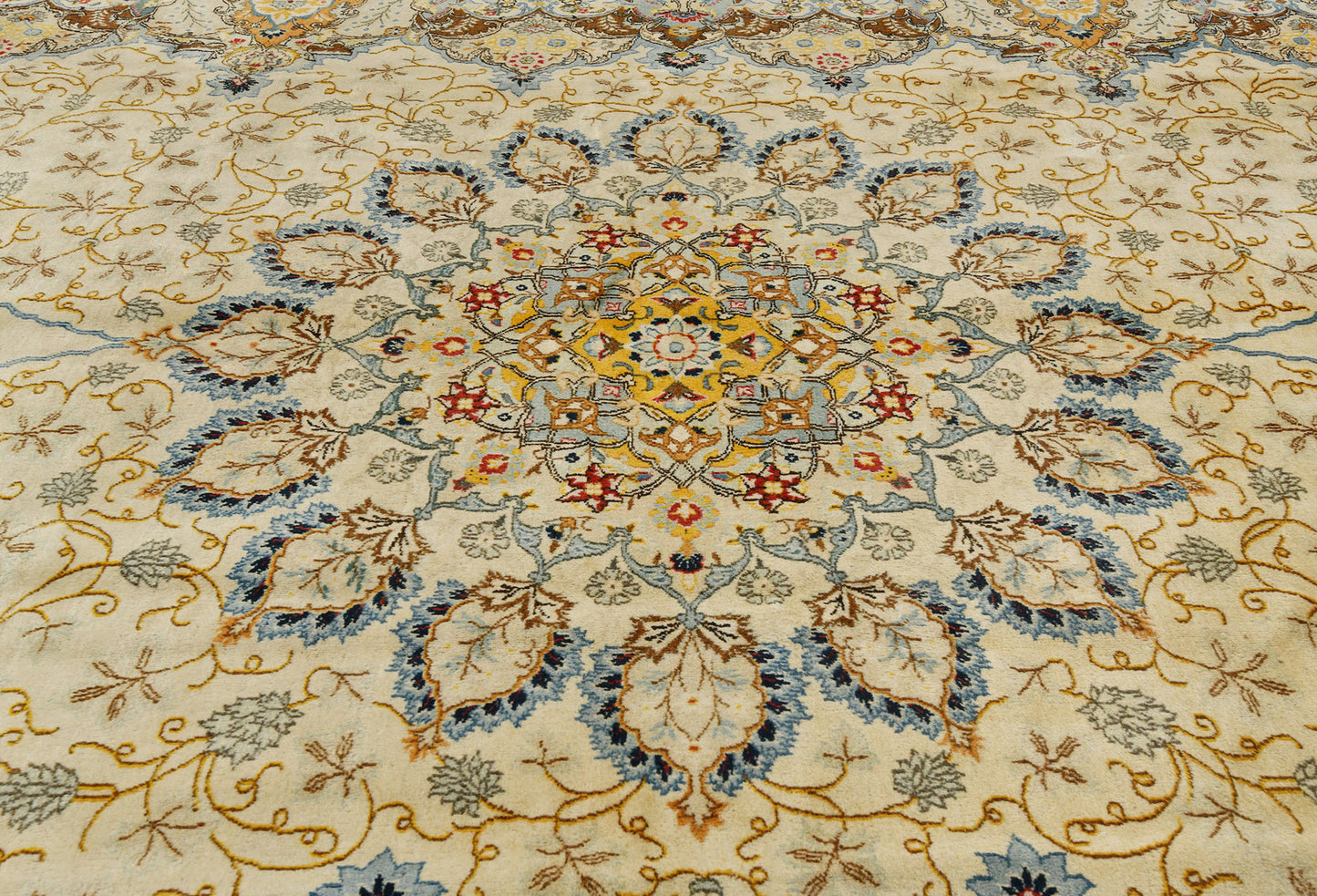 Handmade Semi-Antique Oriental Rug Beige