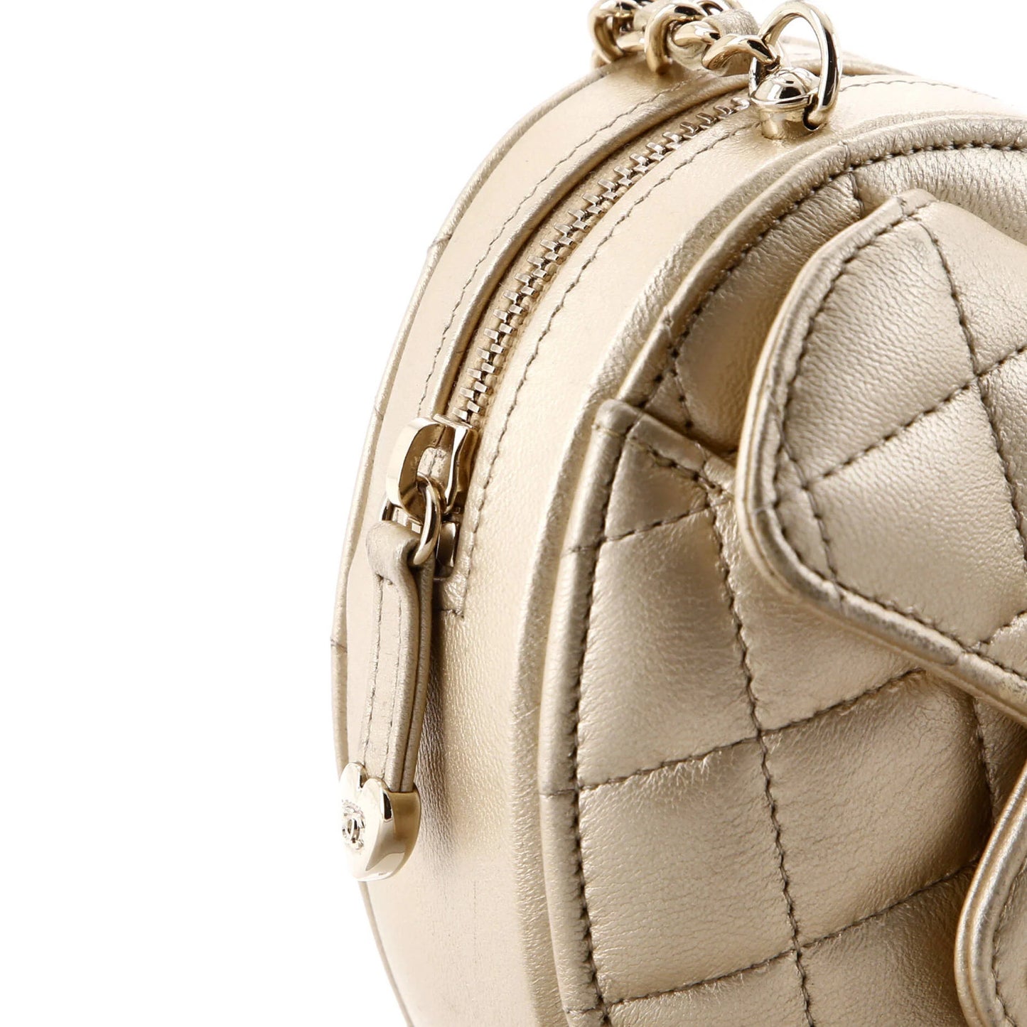 Chanel Cc In Love Heart Clutch With Chain Quilted Lambskin