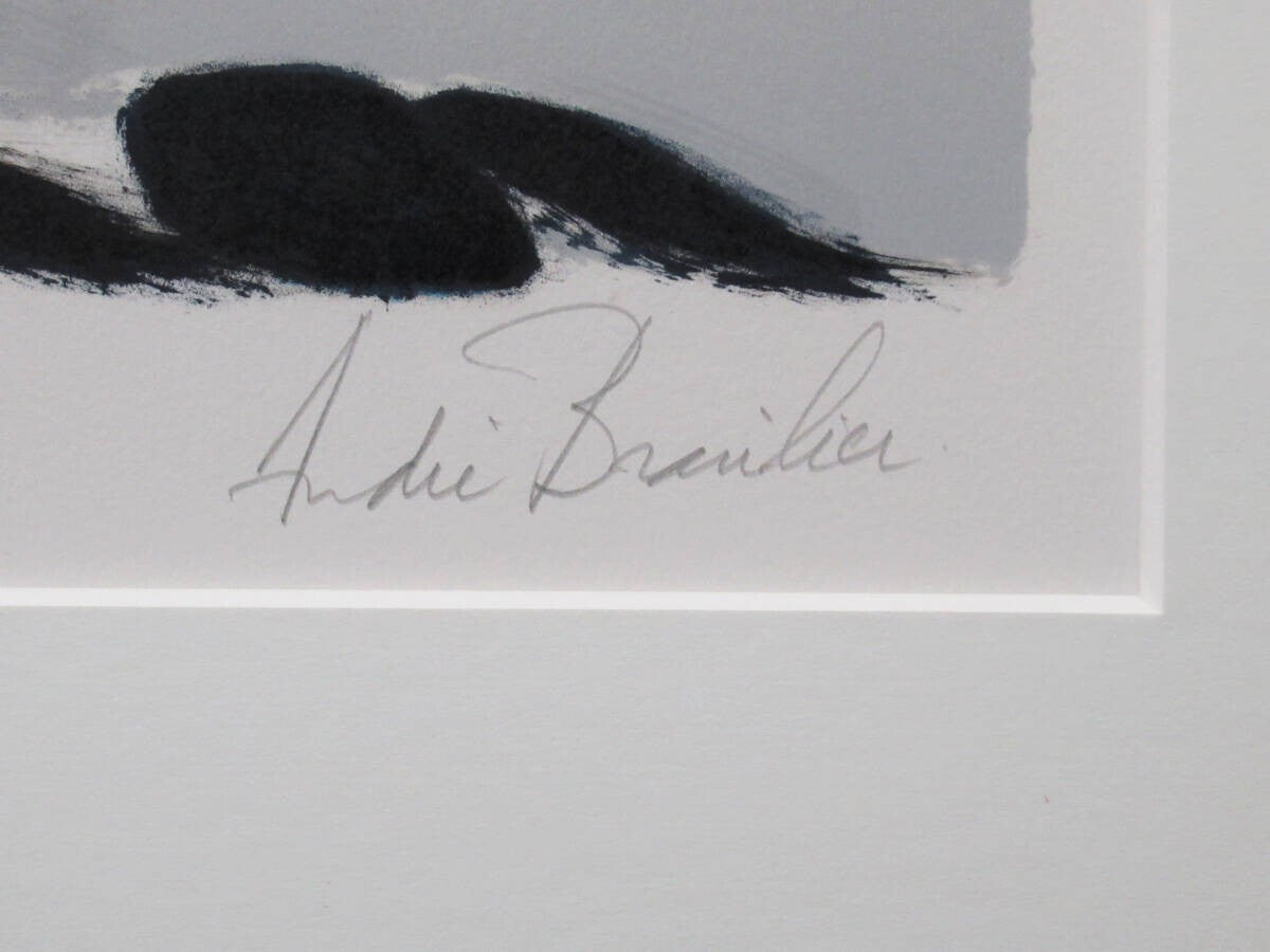 Andre Brasilier Original Lithograph "Seaside"