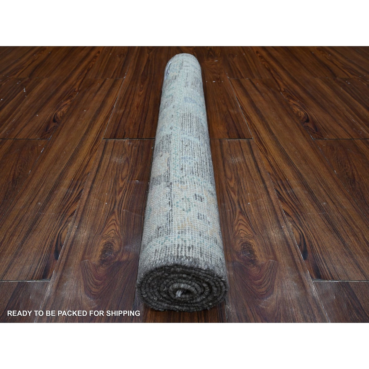 2'9"X8' Dark Silver Gray Afghan Angora Oushak Runner Oriental Rug
