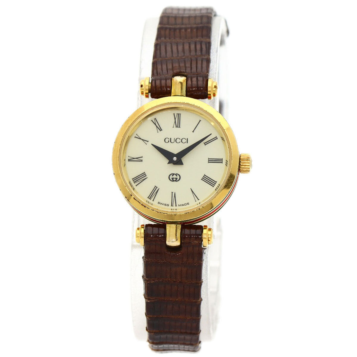 Gucci Sherry Line Watches Gold Plated/Leather Ladies