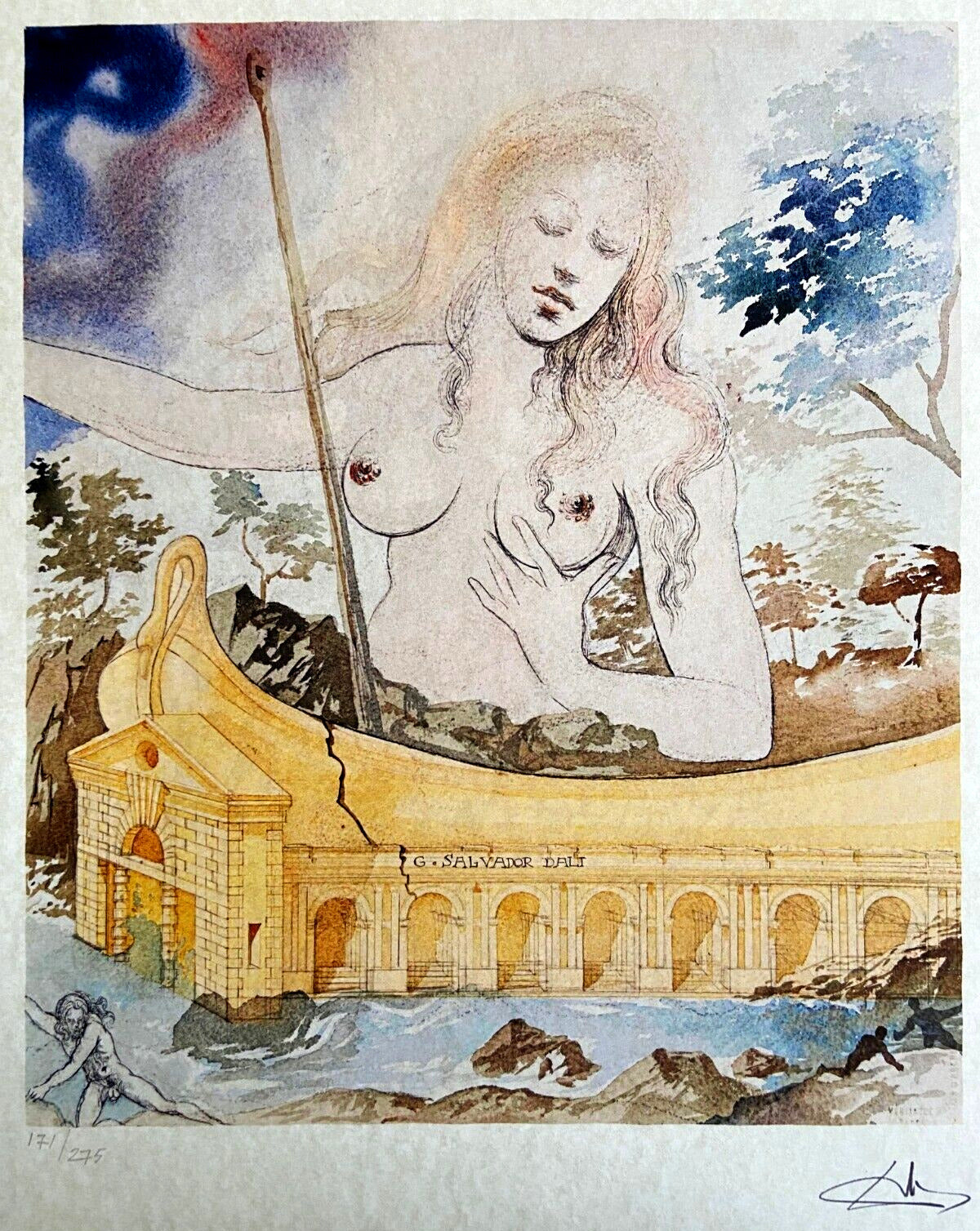 Salvador Dal, Lithograph Hand