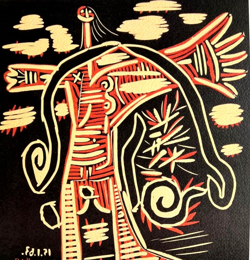 Pablo Picasso Lithograph Coa Signed Numbered By