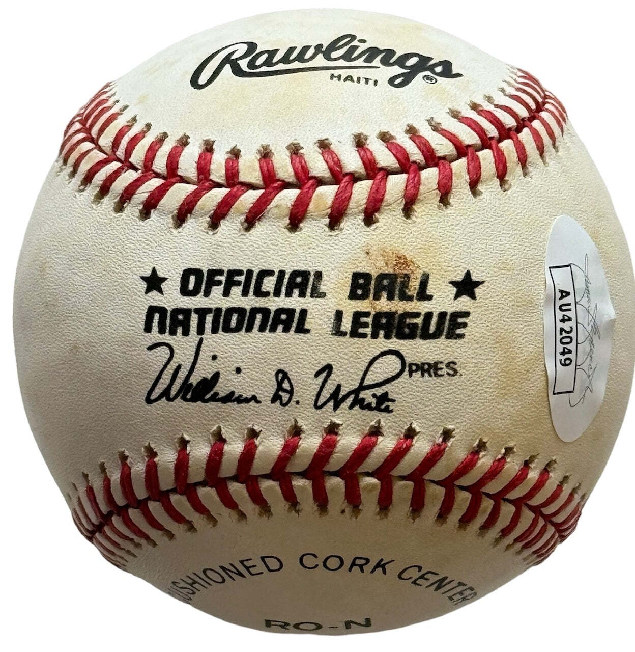 Eddie Mathews Autographed Official National League Baseball (Jsa)
